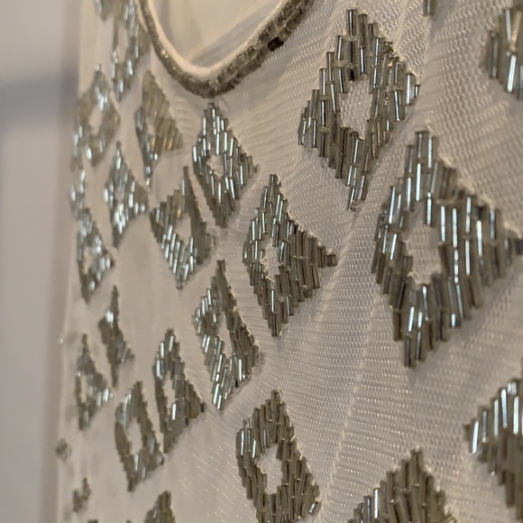 White / Silver  Sequence Top - Picture 5 of 5